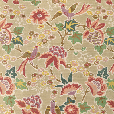 LEE JOFA POSY PAPER PRINT--ANIMAL/INSECTS-BOTANICAL & FLORAL GREEN,PINK,GOLD   - P2023127.73.0