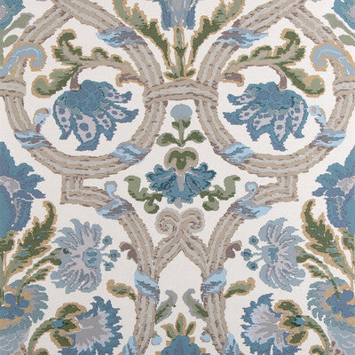 LEE JOFA NEW SEVILLA PAPER PRINT---MEDALLION / SUZANI / PERSIAN SLATE,GREY,BLUE   - P2023130.511.0