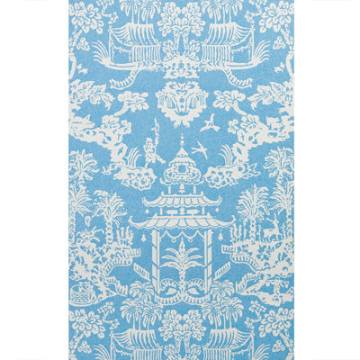 BRUNSCHWIG & FILS LHASA PAPER PRINT---CHINOISERIE BLUE,GREEN,WHITE   - P8012100.513.0