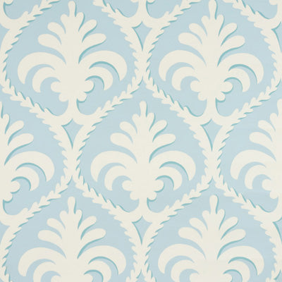 BRUNSCHWIG & FILS PALMETTE PRINT---TOILE GREEN,BLUE,WHITE   - P8012103.513.0