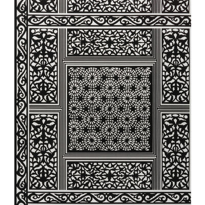 BRUNSCHWIG & FILS BOMBAY PRINT---GEOMETRIC BLACK,BLACK,WHITE   - P8014101.8.0