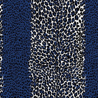 BRUNSCHWIG & FILS LEOPARD PRINT--ANIMAL/INSECTS-ANIMAL SKINS BLUE,BLACK,   - P8015103.5.0