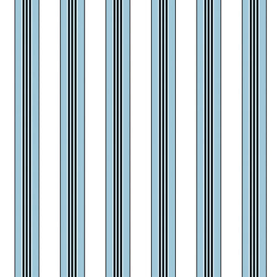 BRUNSCHWIG & FILS RAYURE LIONE PRINT---STRIPES LIGHT BLUE,WHITE,BLACK   - P8015104.15.0