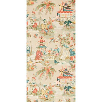 BRUNSCHWIG & FILS XIAN PRINT---FIGURATIVE MULTI,YELLOW,ORANGE   - P8019102.14.0