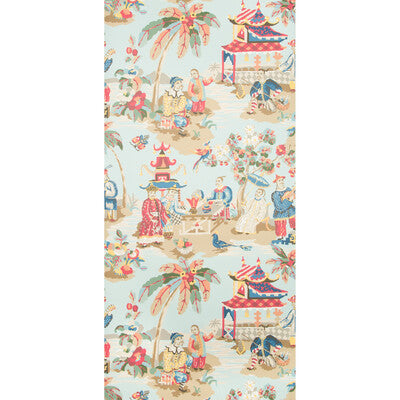 BRUNSCHWIG & FILS XIAN PRINT---FIGURATIVE MULTI,TURQUOISE,   - P8019102.207.0