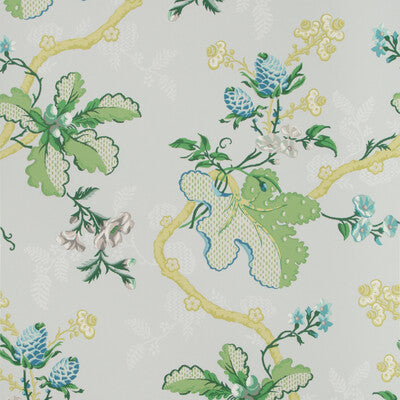 BRUNSCHWIG & FILS FABRIANO PRINT---BOTANICAL & FLORAL MULTI,GREY,GREEN   - P8019105.113.0