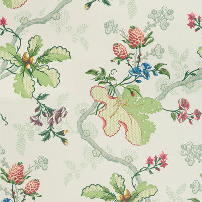 BRUNSCHWIG & FILS FABRIANO PRINT---BOTANICAL & FLORAL MULTI,GREEN,WHITE   - P8019105.193.0