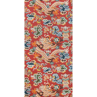 BRUNSCHWIG & FILS MING DRAGON PRINT---CHINOISERIE MULTI,RED,   - P8019113.195.0