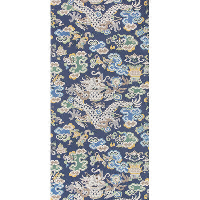 BRUNSCHWIG & FILS MING DRAGON PRINT---CHINOISERIE MULTI,BLUE,   - P8019113.5.0