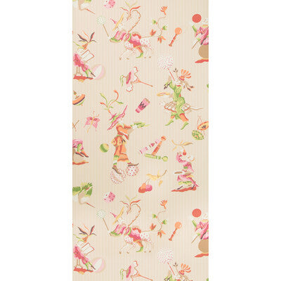 BRUNSCHWIG & FILS CIRQUE CHINOIS PRINT--CHINOISERIE-NOVELTY MULTI,PINK,   - P8019114.174.0