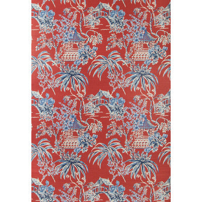 BRUNSCHWIG & FILS TONGLI PRINT--CHINOISERIE-BOTANICAL & FLORAL MULTI,RED,BLUE   - P8019115.195.0