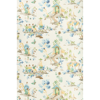 BRUNSCHWIG & FILS LUANG PRINT---CHINOISERIE MULTI,BLUE,GREEN   - P8019116.354.0