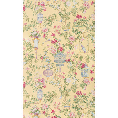 BRUNSCHWIG & FILS JARDIN FLEURI PRINT--CHINOISERIE-BOTANICAL & FLORAL MULTI,YELLOW,PINK   - P8019118.147.0