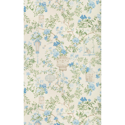 BRUNSCHWIG & FILS JARDIN FLEURI PRINT--CHINOISERIE-BOTANICAL & FLORAL MULTI,BLUE,GREEN   - P8019118.153.0