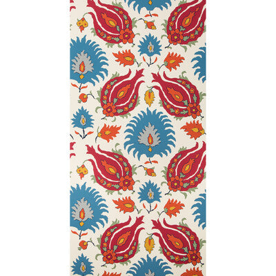 BRUNSCHWIG & FILS KASHMIRI PRINT--BOTANICAL & FLORAL-JACOBEANS MULTI,RED,BLUE   - P8020102.176.0