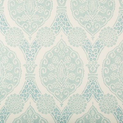 BRUNSCHWIG & FILS SUFERA PRINT---DAMASK TURQUOISE,TURQUOISE,   - P8020103.13.0