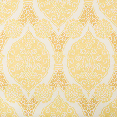 BRUNSCHWIG & FILS SUFERA PRINT---DAMASK YELLOW,GOLD,   - P8020103.40.0