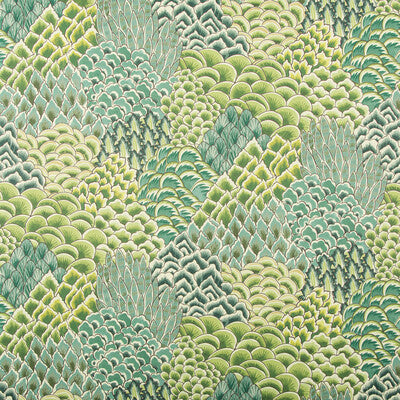 BRUNSCHWIG & FILS KATIBI PRINT--BOTANICAL & FLORAL-GLOBAL GREEN,GREEN,   - P8020104.33.0