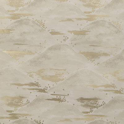 BRUNSCHWIG & FILS LA BRUME PRINT---MODERN BEIGE,GOLD,   - P8020105.164.0