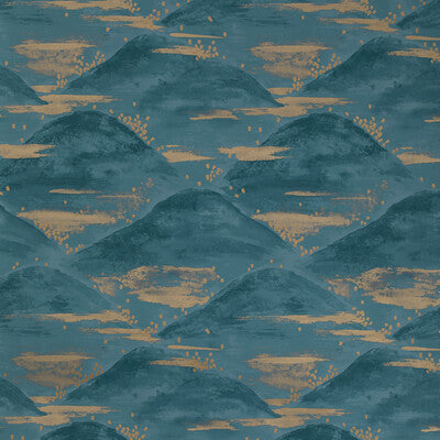 BRUNSCHWIG & FILS LA BRUME PRINT---MODERN TEAL,TEAL,   - P8020105.35.0