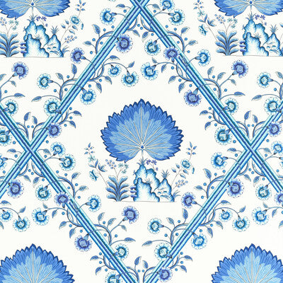 BRUNSCHWIG & FILS LOIRE PRINT---BOTANICAL & FLORAL BLUE,BLUE,   - P8020112.5.0