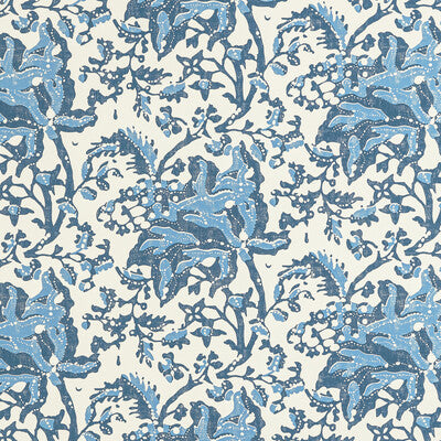 BRUNSCHWIG & FILS WEYMOUTH PRINT---BOTANICAL & FLORAL BLUE,DARK BLUE,INDIGO   - P8022102.550.0