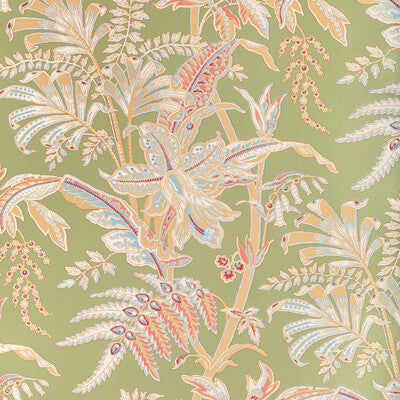 BRUNSCHWIG & FILS SEYCHELLES PRINT--BOTANICAL & FLORAL-JACOBEANS GREEN,PINK,MULTI   - P8022104.317.0