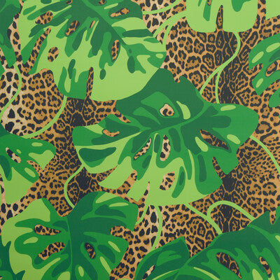 BRUNSCHWIG & FILS MAMBO PRINT--BOTANICAL & FLORAL-ANIMAL SKINS GREEN,GREEN,   - P8022110.316.0