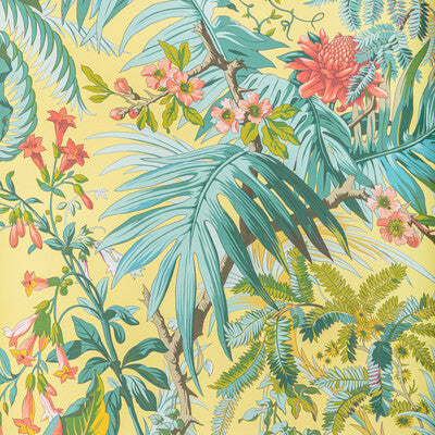 BRUNSCHWIG & FILS MAJORELLE PRINT---BOTANICAL & FLORAL YELLOW,GREEN,   - P8022111.314.0