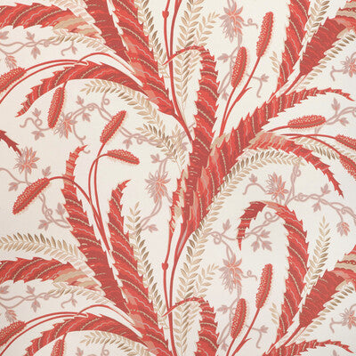 BRUNSCHWIG & FILS VERNAY PRINT---BOTANICAL & FLORAL WHITE,BEIGE,RED   - P8023101.19.0