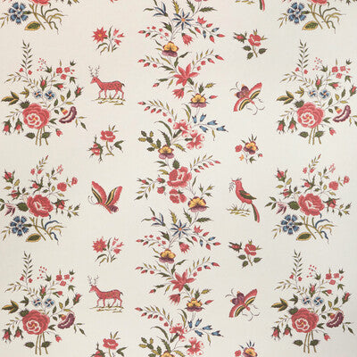 BRUNSCHWIG & FILS AUREL PRINT--ANIMAL/INSECTS-BOTANICAL & FLORAL WHITE,RED,GREEN   - P8023103.319.0