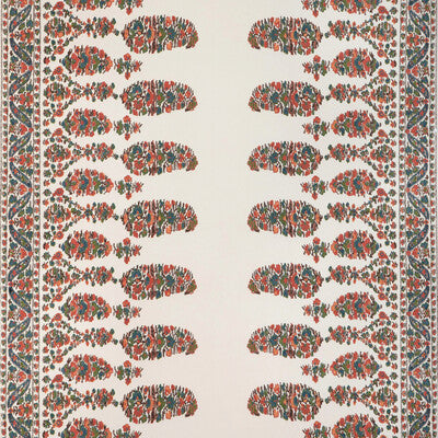 BRUNSCHWIG & FILS VISAN PRINT---PAISLEY WHITE,ORANGE,BLUE   - P8023104.512.0