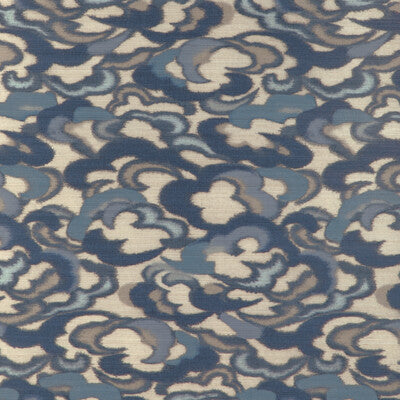 BRUNSCHWIG & FILS STRATUS PRINT-GRASSCLOTH--NOVELTY LIGHT BLUE,IVORY,DARK BLUE   - P8023112.155.0