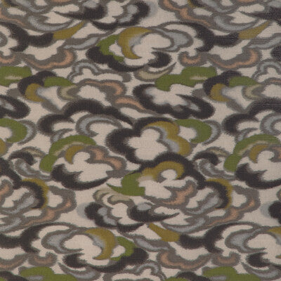 BRUNSCHWIG & FILS STRATUS PRINT-GRASSCLOTH--NOVELTY OLIVE GREEN,GOLD,MULTI   - P8023112.34.0