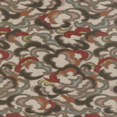 BRUNSCHWIG & FILS STRATUS PRINT-GRASSCLOTH--NOVELTY GREEN,RUST,MULTI   - P8023112.3524.0