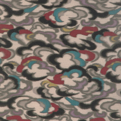 BRUNSCHWIG & FILS STRATUS PRINT-GRASSCLOTH--NOVELTY GREY,TEAL,FUSCHIA   - P8023112.913.0