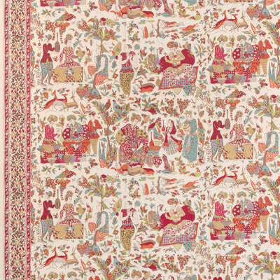 BRUNSCHWIG & FILS SHALIMAR PRINT--CHINOISERIE-TOILE RED,BEIGE,BLUE   - P8024100.716.0