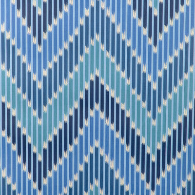 BRUNSCHWIG & FILS CASCADE PRINT--FLAMESTITCH-STRIPES BLUE,DARK BLUE,WHITE   - P8024107.513.0