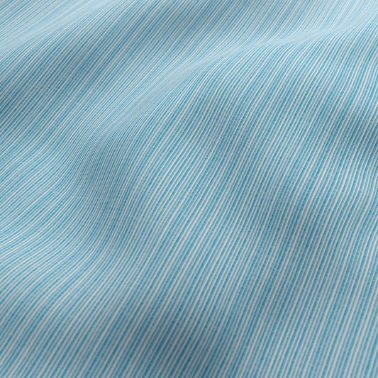 JF Fabrics FibreGuard Outdoor PACIFIC 63 Fabric Stripe Turquoise, White  Stripe, Outdoor - 9467863 J9301