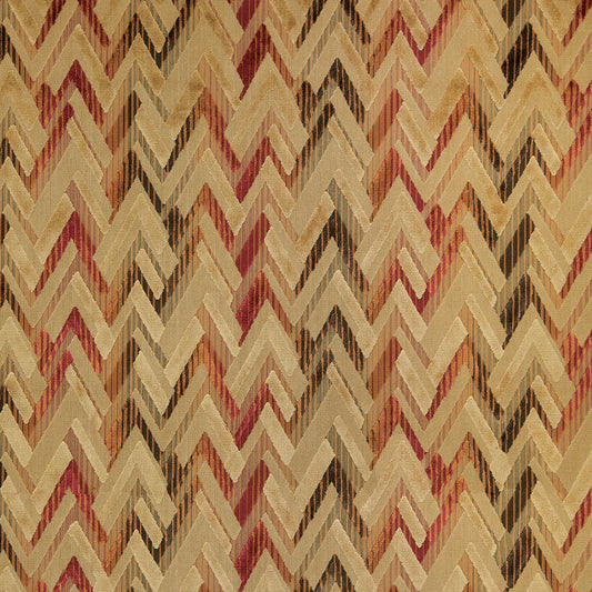 NICHOLASJOHN INC NJ-SKYLINES Russet Chevron,Geometric   Fabric - NJ25-2577
