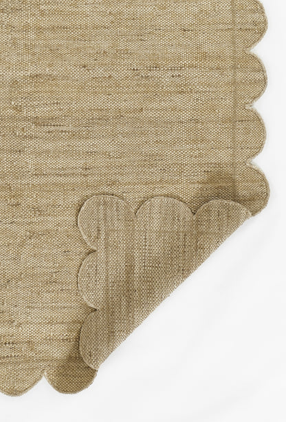 Natural beige rug, 8' x 11'.