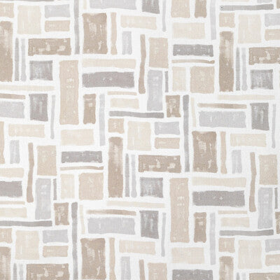 KRAVET DESIGN PRINT GEOMETRIC BEIGE,GREY,WHITE   - PARTINGTON.16.0