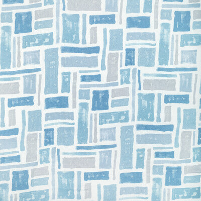 KRAVET DESIGN PRINT GEOMETRIC BLUE,INDIGO,WHITE   - PARTINGTON.5.0