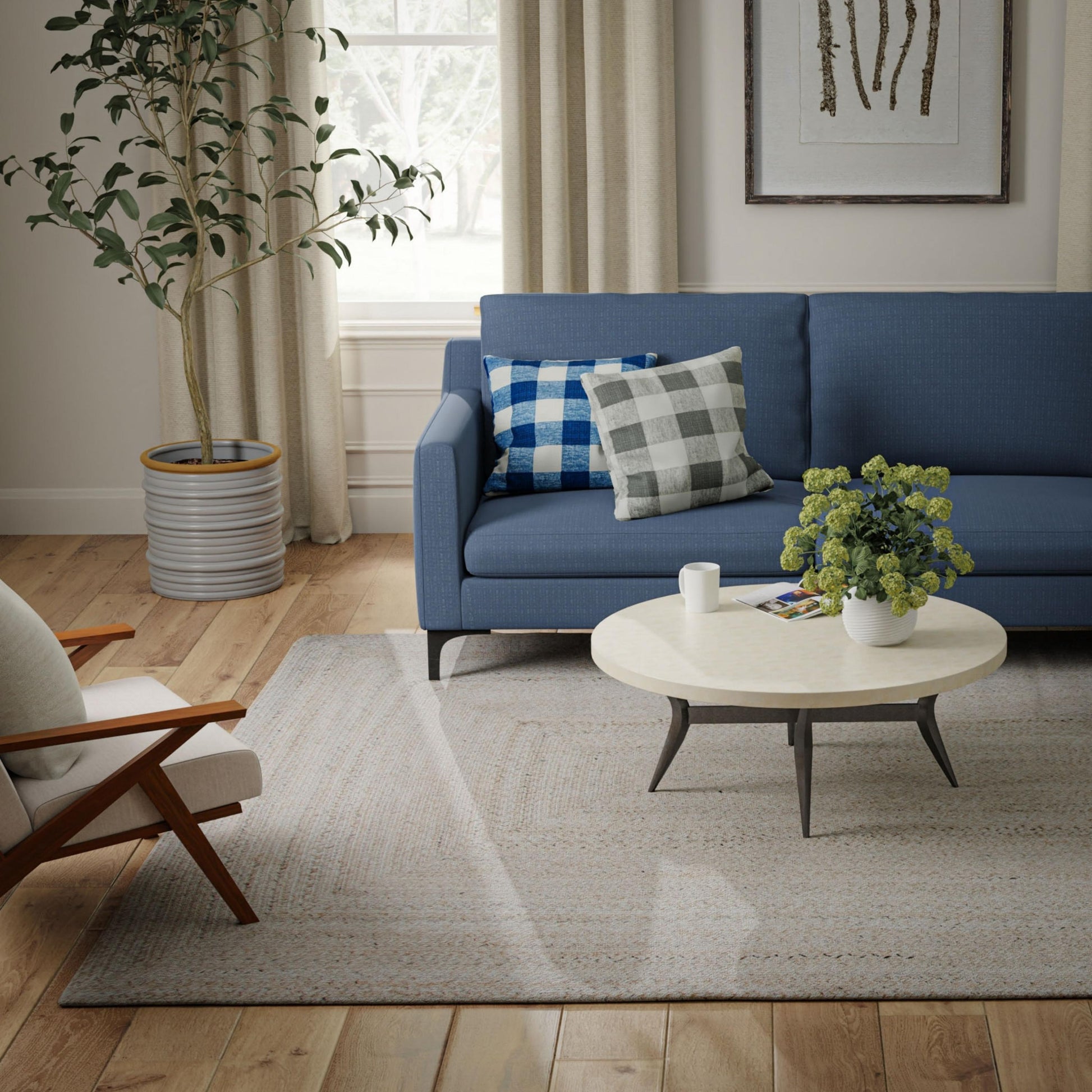 Area rug, 5' x 8', transitional style.