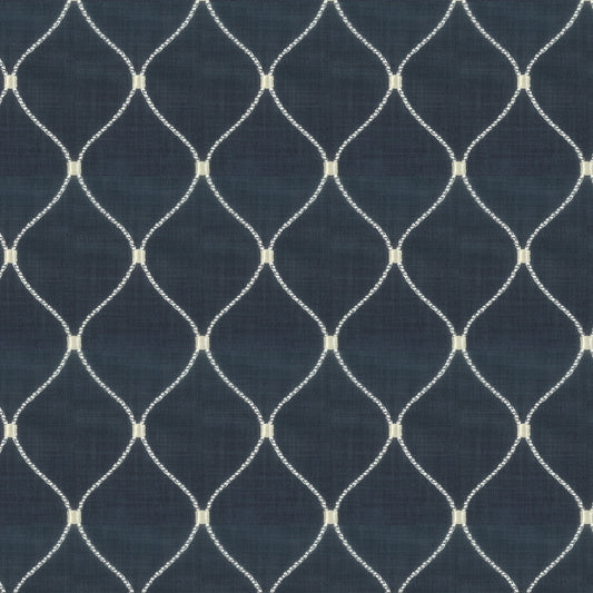 STOUT TEXTILES  MULTIPURPOSE,EMBROIDERIES TRADITIONAL, OGEE INDIGO,INK   - PAYO-2