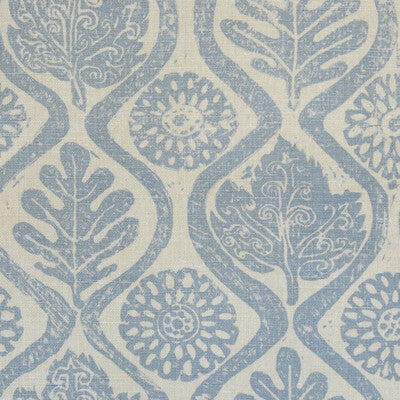 LEE JOFA OAKLEAVES PRINT--BOTANICAL & FLORAL-MODERN WHITE,BLUE,   - PBFC-3502.15.0