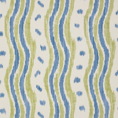 LEE JOFA IKAT STRIPE WP PRINT--IKAT/SOUTHWEST/KILIMS-STRIPES BLUE/LIME   - PBFC-3531.523.0