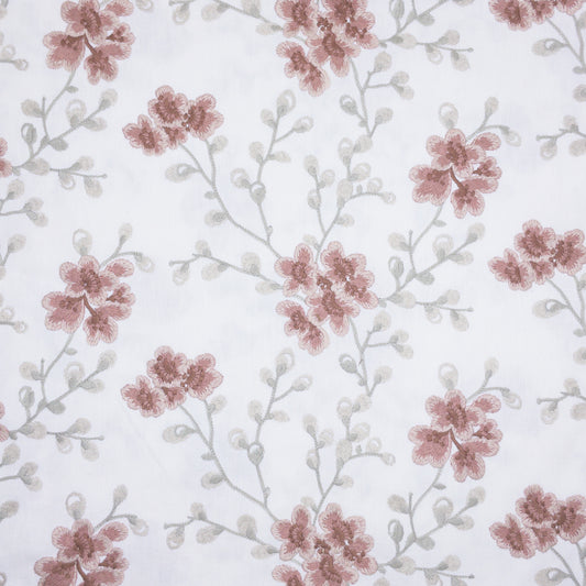 STOUT TEXTILES  MULTIPURPOSE,EMBROIDERIES TRADITIONAL, FLORAL BLUSH   - PEAC-2