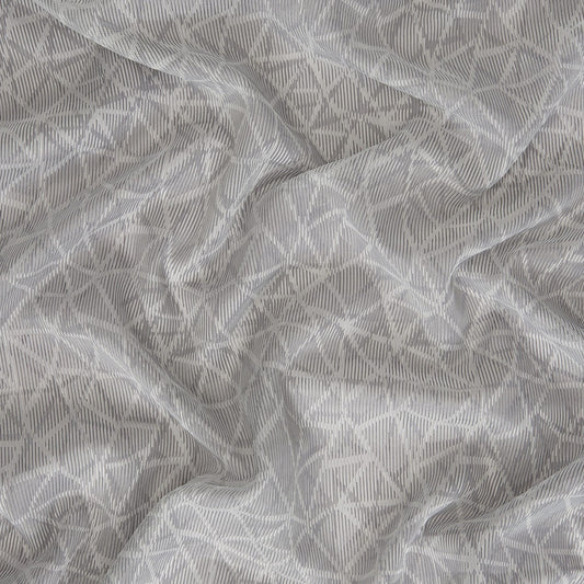 JF Fabrics PEKOE 95 Fabric Traditional,Transitional,Contemporary,Geometric Grey/Silver  Wide Width,Jacquard,Sheer - 7487195 J8231