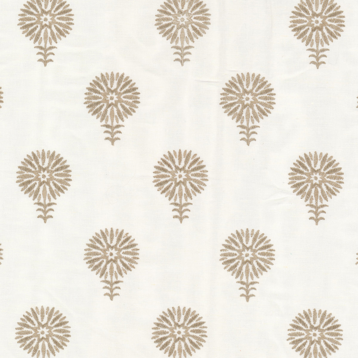 STOUT TEXTILES  MULTIPURPOSE,EMBROIDERIES TRANSITIONAL,, FLORAL BEIGE   - PENZ-3